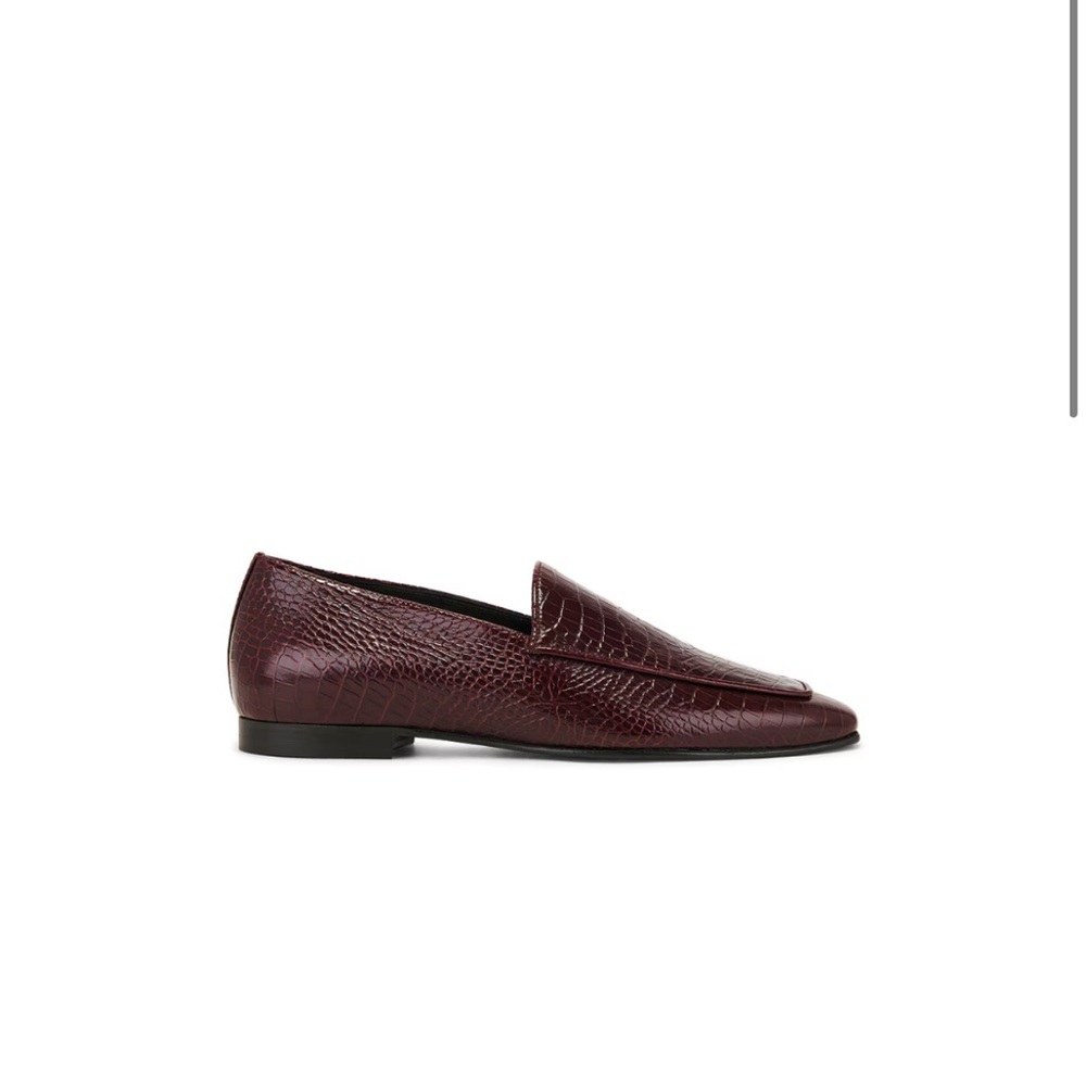 Tove Burgundy Croc style Loafers